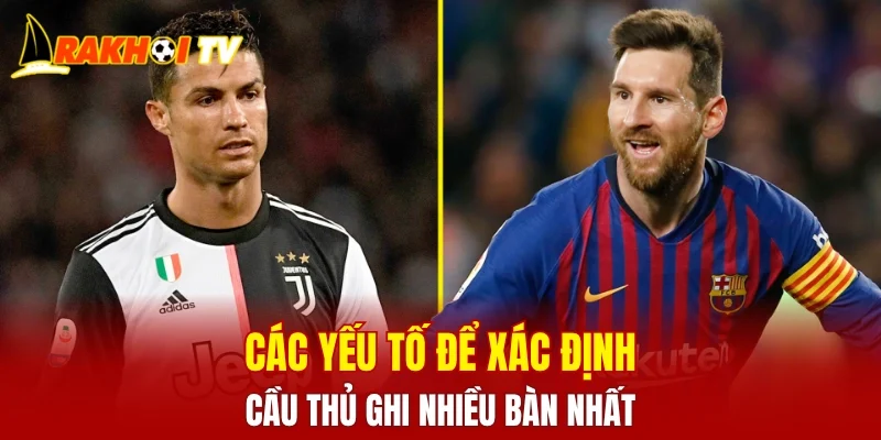Các yếu tố để xác định cầu thủ ghi nhiều bàn nhất
