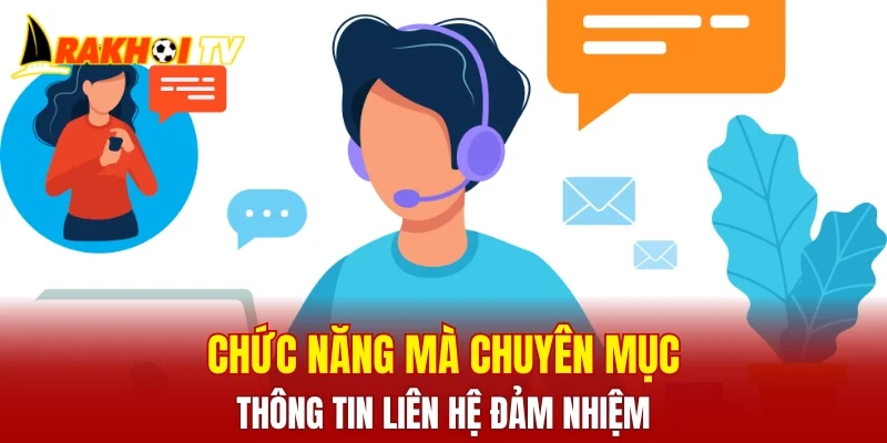 Chức năng mà chuyên mục thông tin liên hệ đảm nhiệm