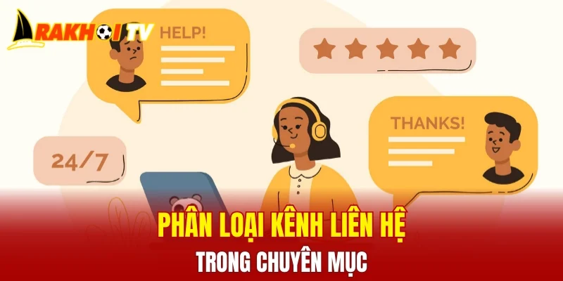 Phân loại kênh liên hệ trong chuyên mục