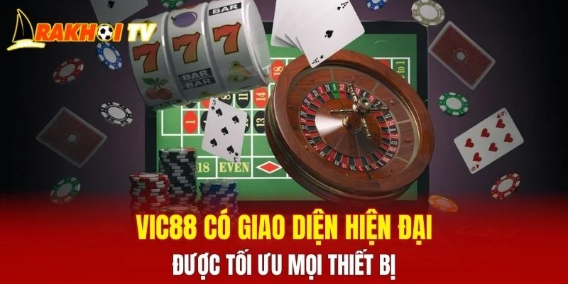 VIC88 có giao diện hiện đại được tối ưu mọi thiết bị